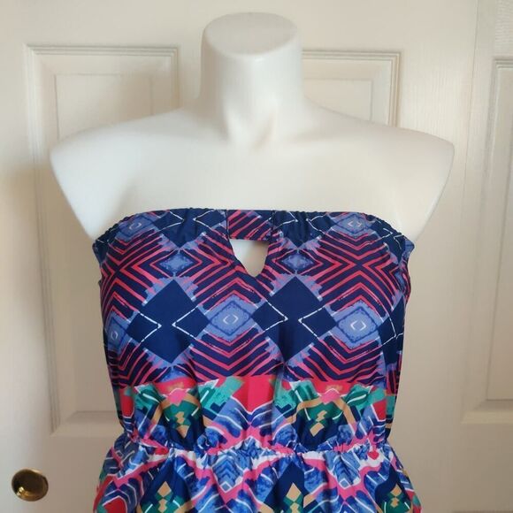 Angie strapless geometric keyhole maxi dress sz XL - Picture 2 of 8